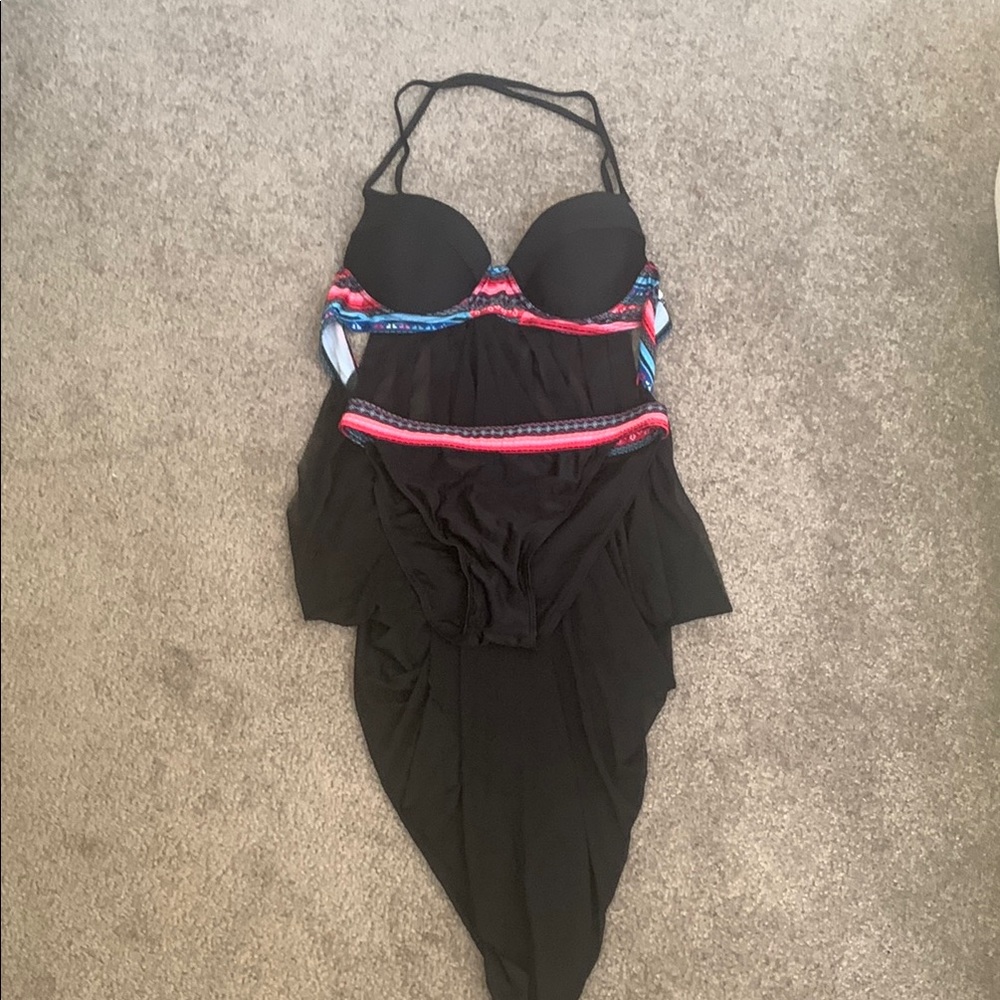 NWOT. 2-piece One-Of-A-Kind Sheer Swimsuit by OASAP